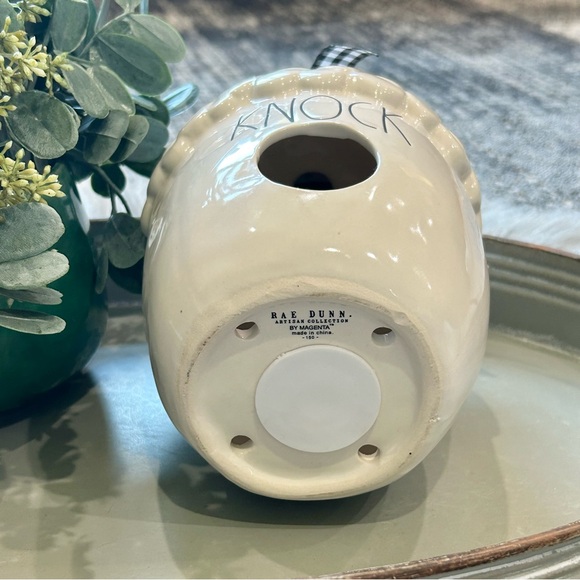 Rae Dunn White Acorn Decor with Black Bow - Picture 4 of 5